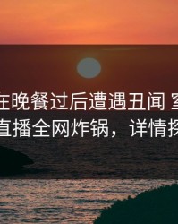 当事人在晚餐过后遭遇丑闻 窒息，魅影直播全网炸锅，详情探秘
