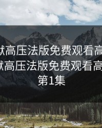 高压监狱高压法版免费观看高压监狱，高压监狱高压法版免费观看高压监狱_第1集